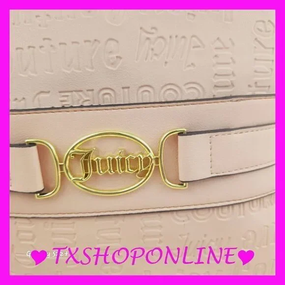 {Juicy Couture} Deboss Macroon Medallion Backpack Pink NWT